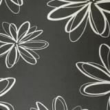 Tmavě šedá / vzor kytka