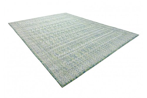 Kusový koberec Sion Sisal Aztec 22184 green/blue/ecru – na ven i na doma 80x150 cm