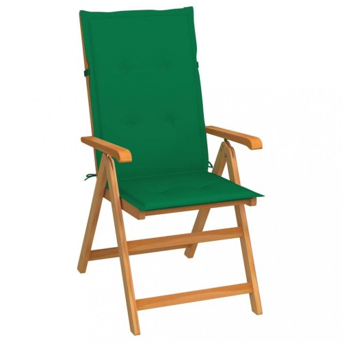 Skládací zahradní židle s poduškami teak / látka Dekorhome