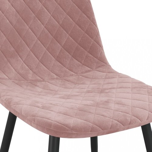 Jídelní židle 2 ks samet / kov Dekorhome - BAREVNÁ VARIANTA: Růžová