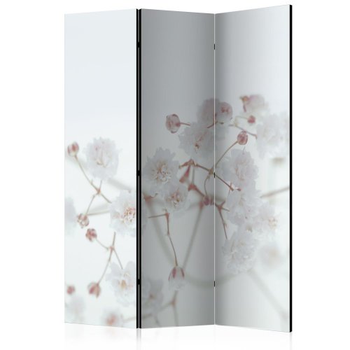 Paraván White Flowers Dekorhome - ROZMĚR: 135x172 cm (3-dílný)