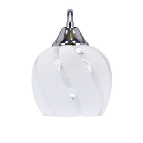 Nástěnná lampa Prego, chrom, E27, průhledné stínidlo