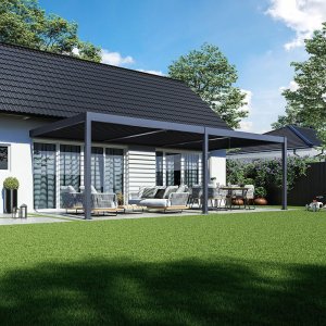 Bioklimatická pergola INTRO DUO 8x4 m k stene