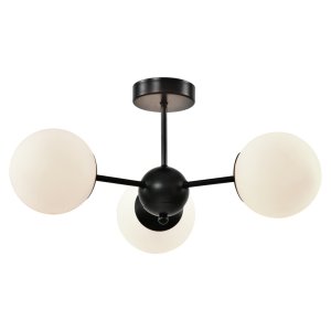Závěsná lampa Calari černá 3x40W E14 bílé stínidlo