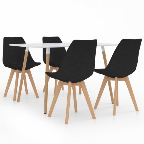 Jídelní set 4+1 buk / látka / plast Dekorhome