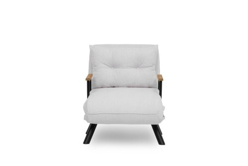 Rozkládací křeslo Sando Single - Teddy Fabric - White