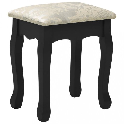 Toaletní stolek s taburetem Dekorhome - BAREVNÁ VARIANTA: Tmavě šedá
