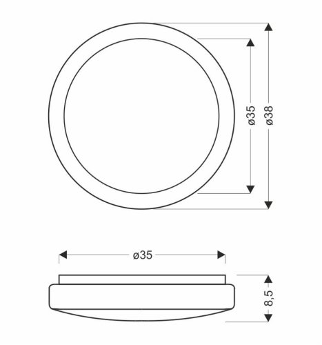 Stropní lampa Jasper 24W LED 38cm bílá 4000K IP44