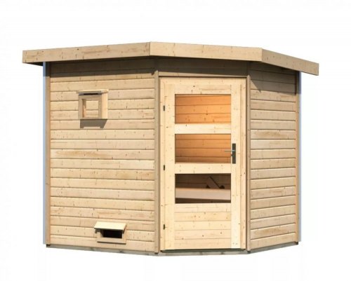 Venkovní finská sauna MIKKA - BAREVNÁ VARIANTA: Přírodní dřevo