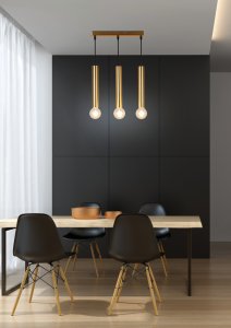 Závesná lampa zlatá 3xE27 284mm Dallas Ledea