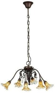 Závesná stropná lampa 3+3x40W G9 patina L&H Corsa