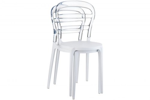 Jedálenská stolička Dekorhome - BAREVNÁ VARIANTA: Biela / hnedá