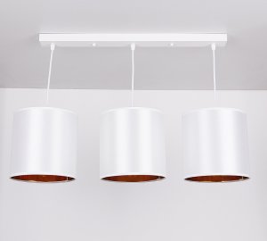 Závesná lampa biely pásik 3xE27 Atlanta