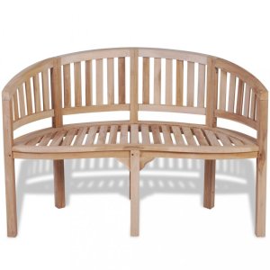 Záhradná lavica zaoblená 120 cm teak Dekorhome