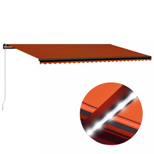 Ručně zatahovací markýza s LED světlem 350x250 cm Dekorhome