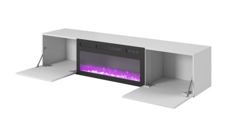 Závesný TV stolík LIVO s elektrickým krbom