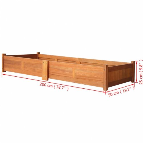 Zahradní truhlík akáciové dřevo Dekorhome - ROZMĚR: 50x25x25 cm