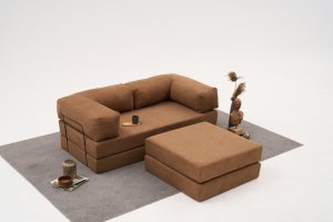 Rohová sedacia súprava / Rohová pohovka Comfort Mini - Brown