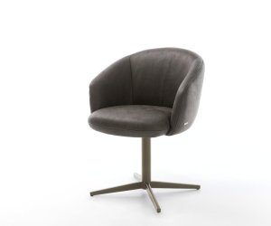 Jedálenská stolička Caja-Flex s opierkami mikrovlákno antracit vintage