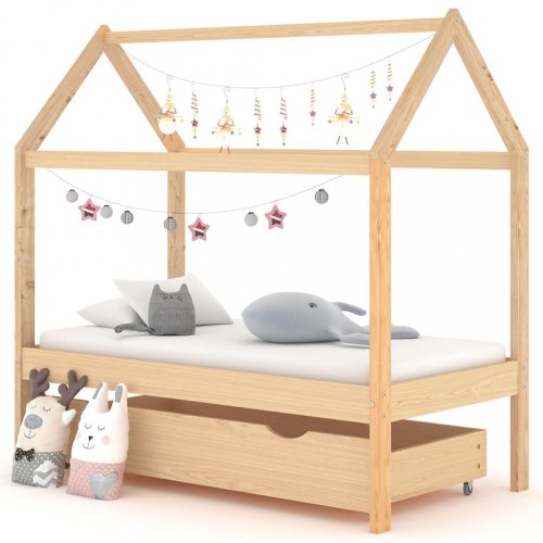 Dětská postel 70x140 borovice Dekorhome - BAREVNÁ VARIANTA: Přírodní dřevo