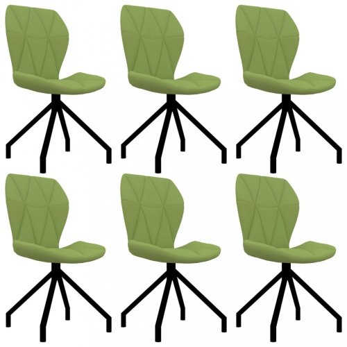 Jedálenská stolička 6 ks umelá koža Dekorhome - BAREVNÁ VARIANTA: Zelená