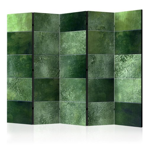 Paraván Green Puzzle Dekorhome - ROZMĚR: 225x172 cm (5-dílný)