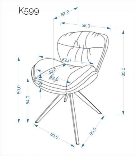 Otočná jedálenská stolička k599