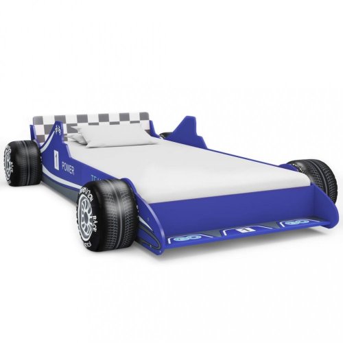 Detská posteľ pretekárske auto Dekorhome - BAREVNÁ VARIANTA: Modrá