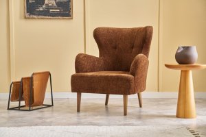 Kreslo ušiak Karina Prestij - Brown, Copper