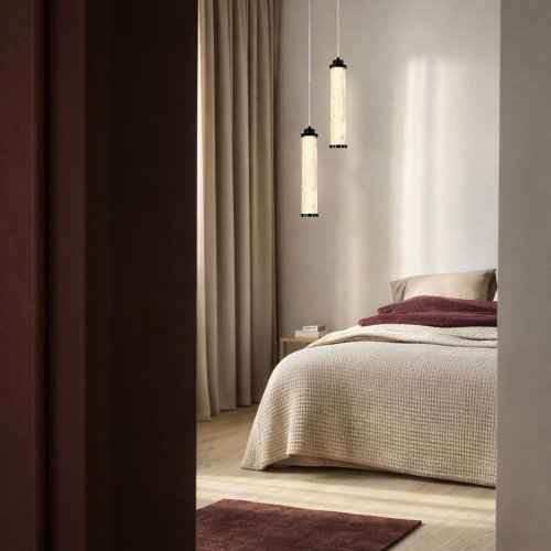 CORTE lampa wisząca czarny matowy 10W LED 3000K klosz bezbarwny