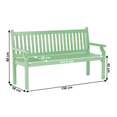 Zahradní lavička KOLNA 150 cm