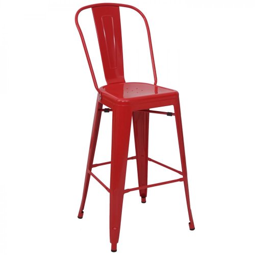 Barová stolička HWC-A73 - BAREVNÁ VARIANTA: Červená