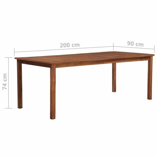 Záhradný jedálenský stôl 200 x 90 cm z akáciového dreva Dekorhome