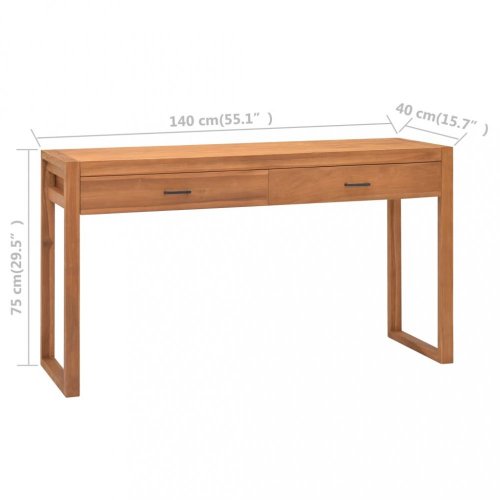 Písací stôl s 2 zásuvkami teak Dekorhome - ŠÍRKA: 100 cm
