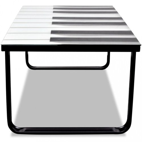 Konferenční stolek s potiskem sklo / kov Dekorhome - BAREVNÁ VARIANTA: Piano