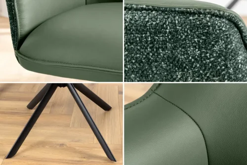 Otočné jedálenské kreslo 2 ks KEUS Dekorhome