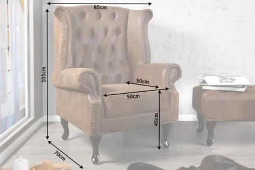 Chesterfield křeslo MIDAS Dekorhome