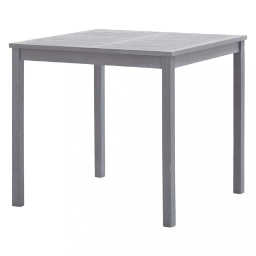 Zahradní stůl šedý 80 x 80 x 74 cm masivní akáciové dřevo