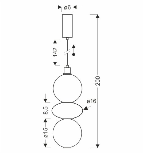 FLORES lampa wisząca mosiężny+brązowy 12W LED 3000K klosz biały