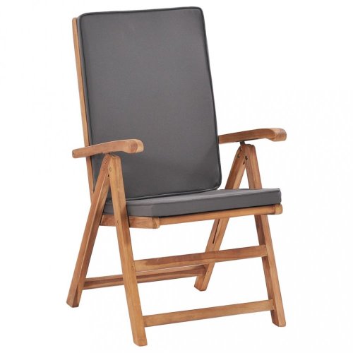 Polohovací zahradní židle 2 ks teakové dřevo Dekorhome