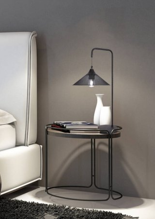 Stolová lampa kovová čierna Kiruna Ledea