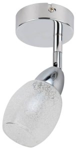 Nástenná lampa 1X6W SMD okrúhla hlava s kĺbovým vymeniteľným tienidlom chróm/číra RICO