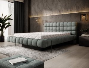 Purpurová posteľ + kovový rám/liquid/nádoba 180x200