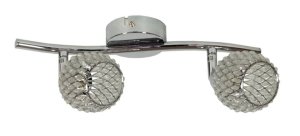 Nástenná lampa 2X40W G9 strieborná ČÍRA