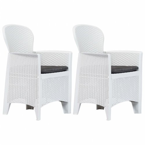 Zahradní židle 2 ks plast Dekorhome - BAREVNÁ VARIANTA: Bílá