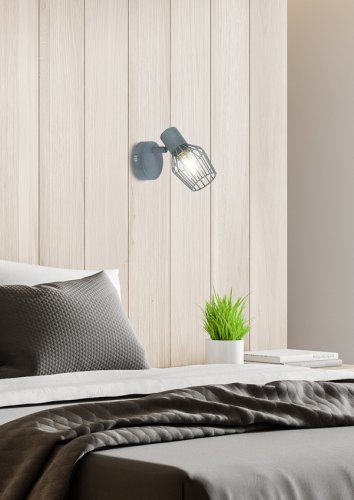 Nástěnná lampa 1X40W E14 šedá VIKING