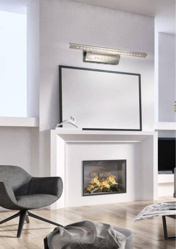 Nástenná lampa 7W LED trojuholníková trubica s vypínačom saténová FORTE