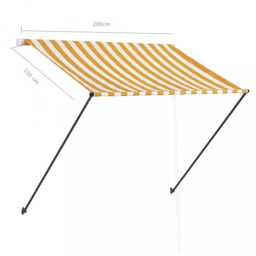 Zatahovací markýza s LED světlem 200x150 cm Dekorhome