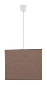 Hnedá štvorcová závesná lampa Basic