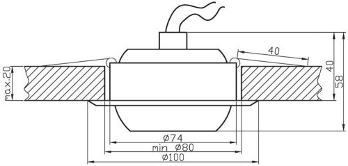 Saténové pohyblivé stropní svítidlo MR16 RM-02